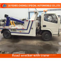 Flatbed Raod Wrecker Truck with Crane Tow Crane